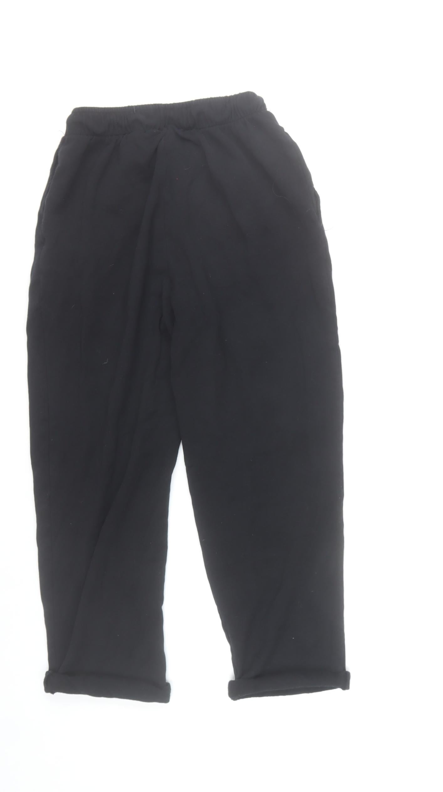 Zara Womens Black Size 8 Sweatpants Cotton Fleece Drawstring Trousers
