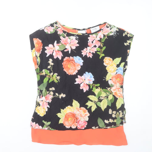 Wallis Womens Floral Blouse Top Size 10 Multicoloured Sleeveless Tunic
