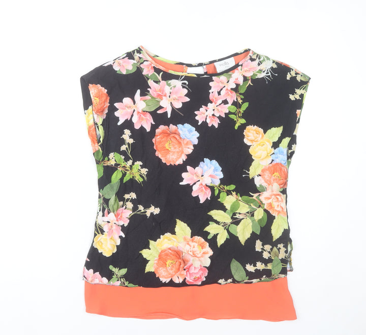Wallis Womens Floral Blouse Top Size 10 Multicoloured Sleeveless Tunic