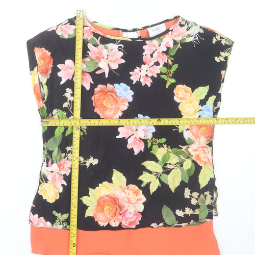 Wallis Womens Floral Blouse Top Size 10 Multicoloured Sleeveless Tunic