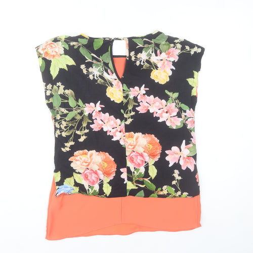 Wallis Womens Floral Blouse Top Size 10 Multicoloured Sleeveless Tunic