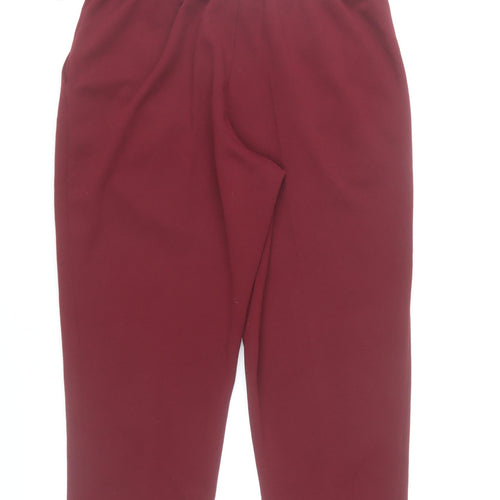 New Look Womens Red Paperbag Tapered Trousers UK 12