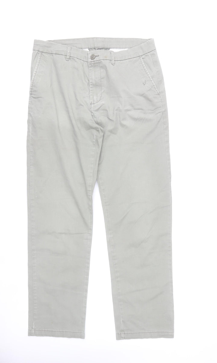 Debenhams Men Grey Chino Trousers Size 34W 31L Regular Fit