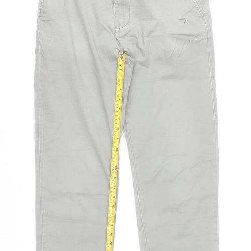 Debenhams Men Grey Chino Trousers Size 34W 31L Regular Fit