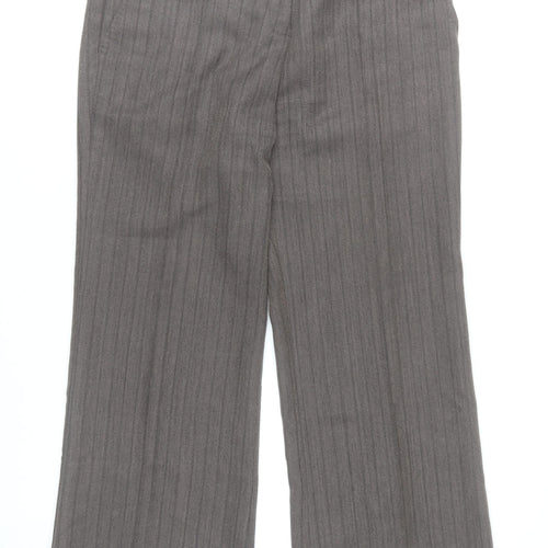 Classics Women Grey Pinstripe Dress Pants Size 14 Straight Leg