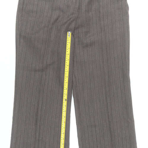 Classics Women Grey Pinstripe Dress Pants Size 14 Straight Leg
