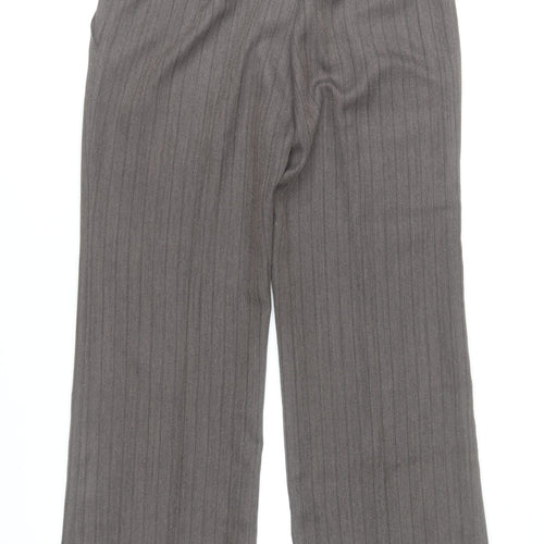 Classics Women Grey Pinstripe Dress Pants Size 14 Straight Leg
