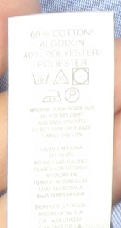 Dunnes Men Blue Slim Fit Long Sleeve Dress Shirt Size 16.5