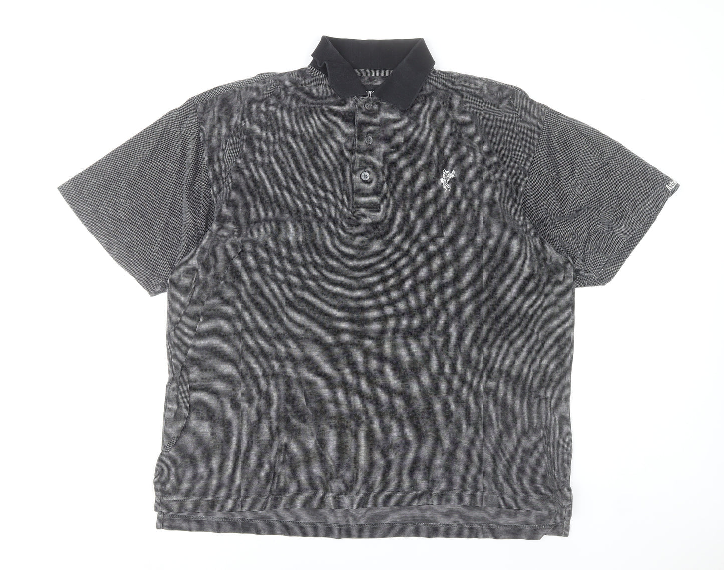 Ashworth Men’s Grey Cotton Polo Shirt M Short Sleeve Golf Casual