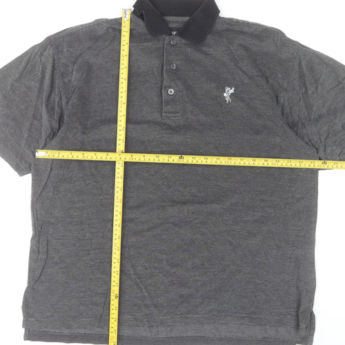 Ashworth Men’s Grey Cotton Polo Shirt M Short Sleeve Golf Casual