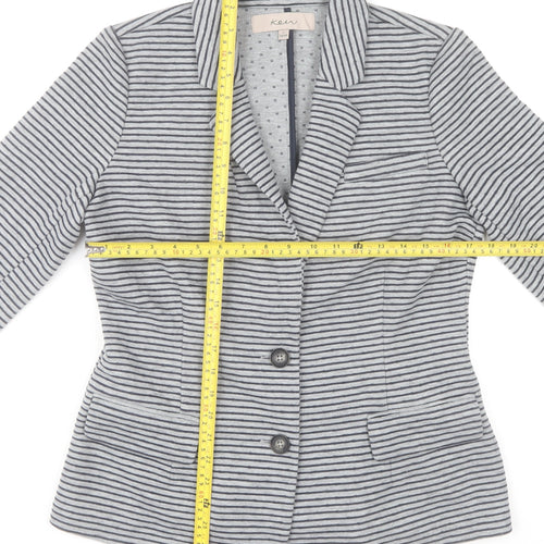 Kew Women’s Grey Striped Blazer Jacket Size 14 Workwear