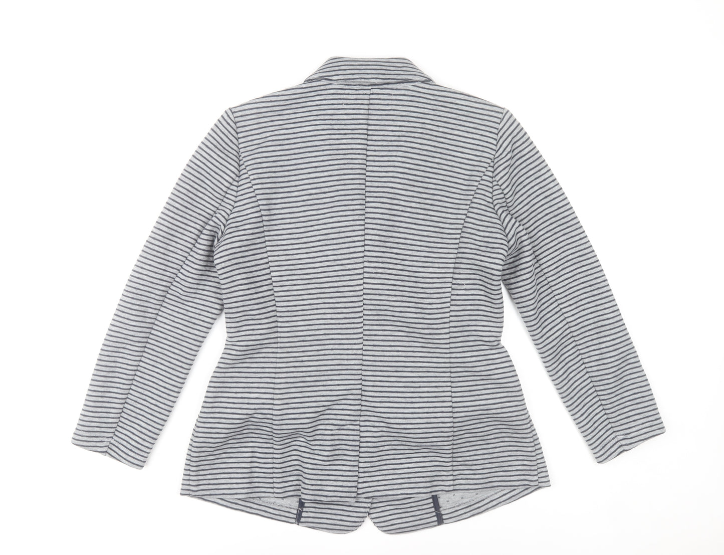 Kew Women’s Grey Striped Blazer Jacket Size 14 Workwear