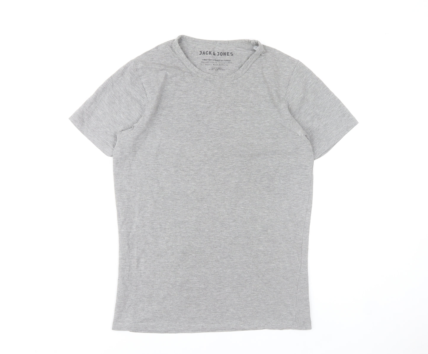 Jack & Jones Men’s Grey Small Crew Neck Short Sleeve T-Shirt