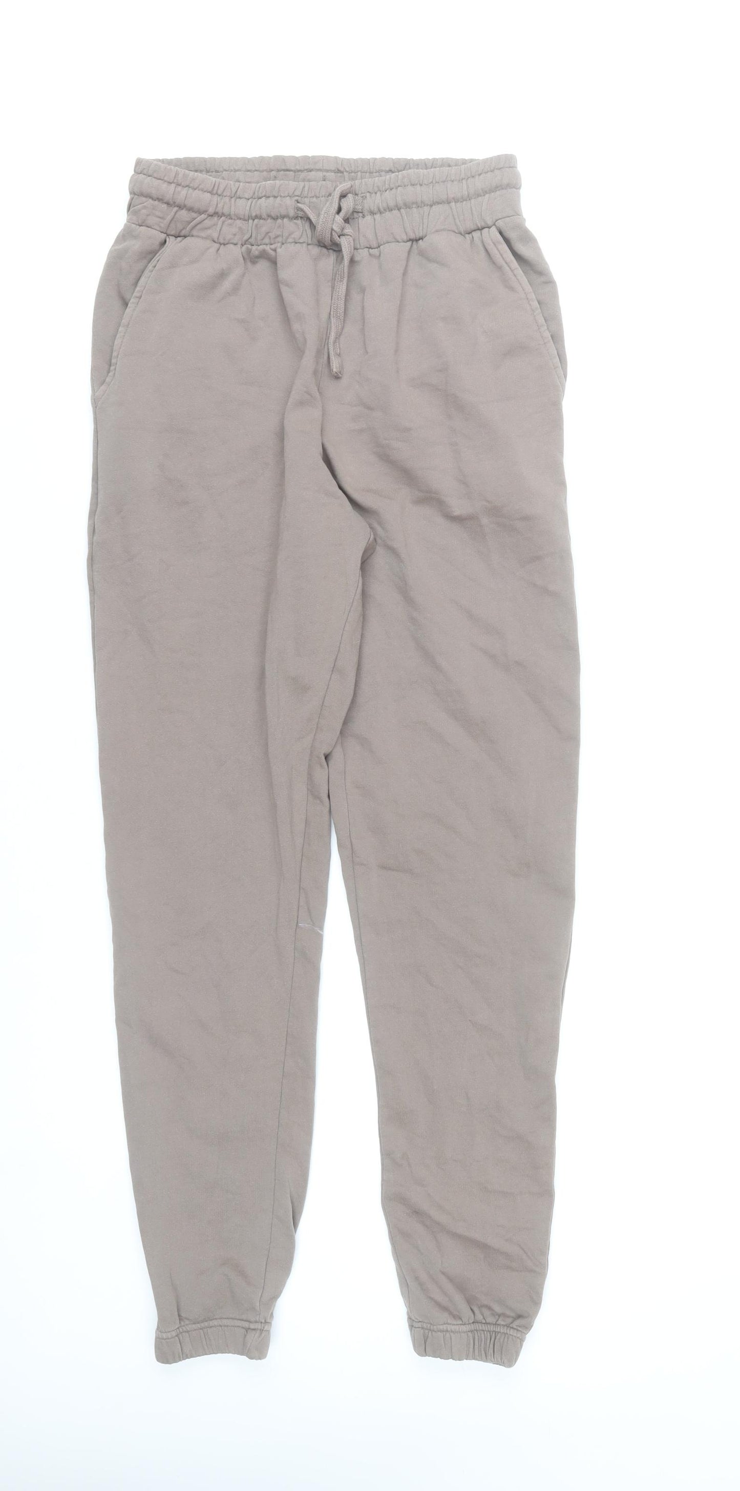 New Look Men Beige XS Jogger Trousers Cotton Blend Casual