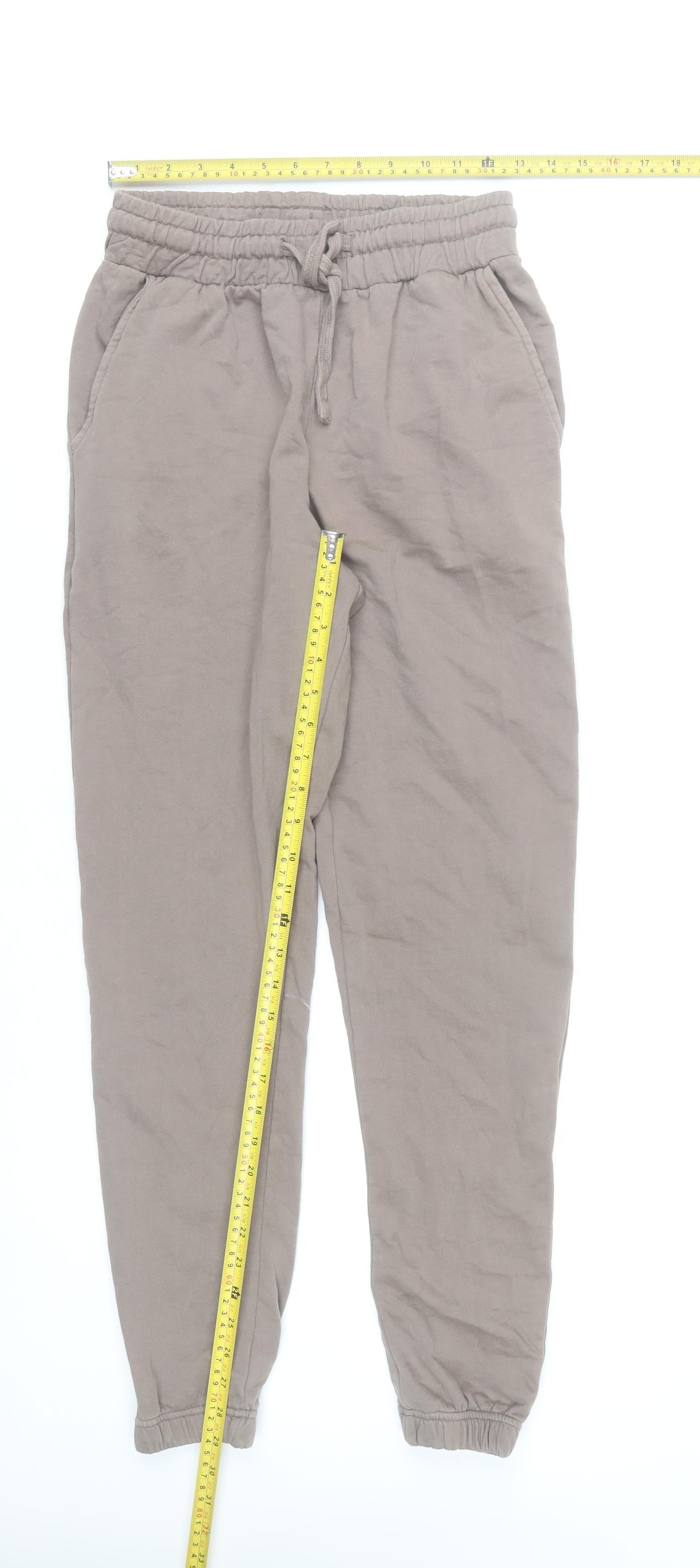 New Look Men Beige XS Jogger Trousers Cotton Blend Casual