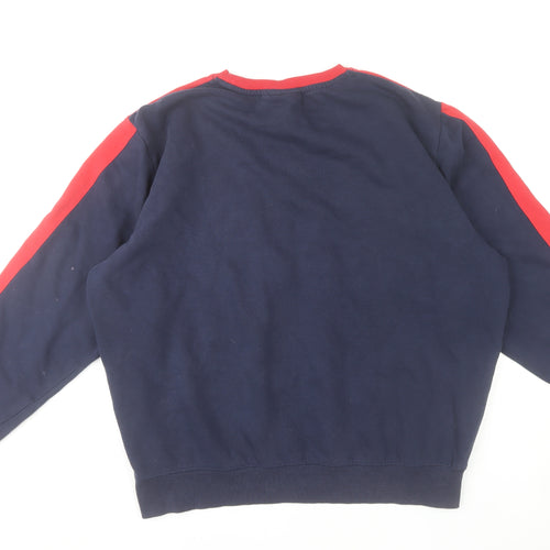 Fila Men’s Blue Red White Pullover Sweatshirt Size L Crew Neck