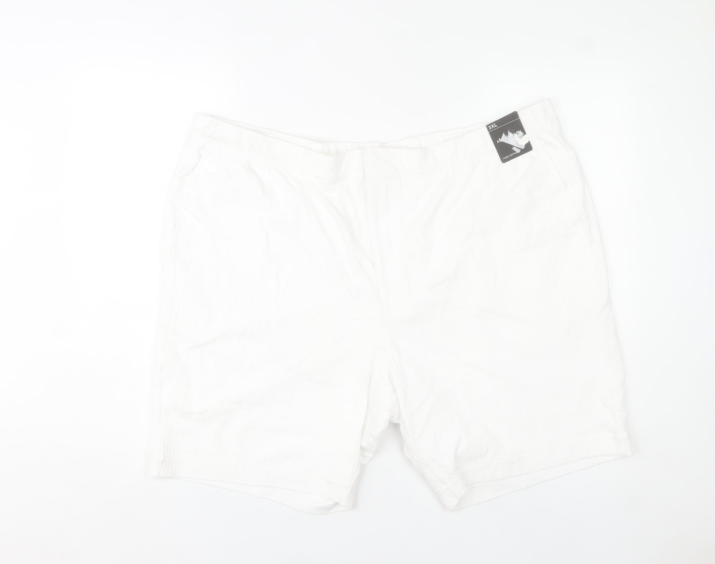Marks and Spencer Men’s White 3XL Chino Shorts Cotton Summer