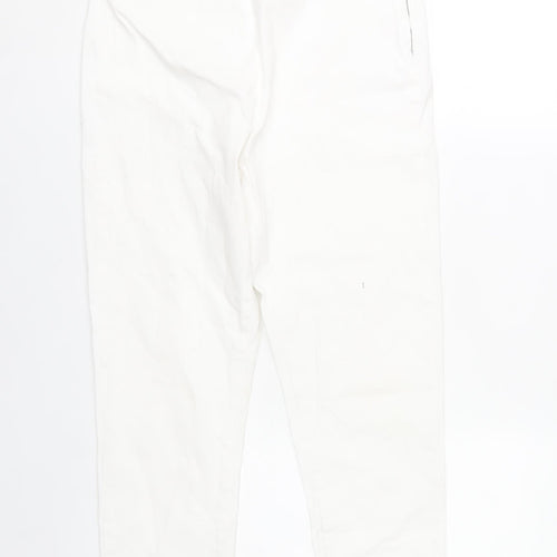 Savida Womens White Skinny Jeans Size 14 Slim Fit Stretch Zip