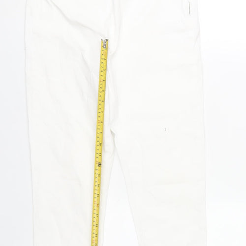 Savida Womens White Skinny Jeans Size 14 Slim Fit Stretch Zip