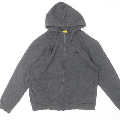 Iron Mountain Men’s Grey Full Zip Hoodie Size L Cotton Blend