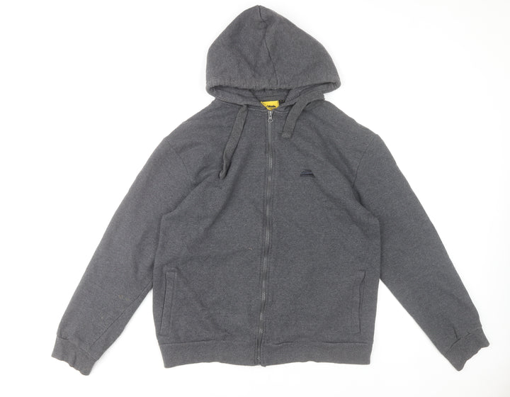 Iron Mountain Men’s Grey Full Zip Hoodie Size L Cotton Blend