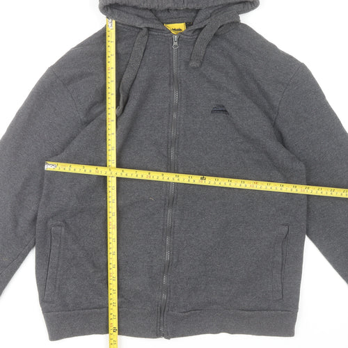 Iron Mountain Men’s Grey Full Zip Hoodie Size L Cotton Blend