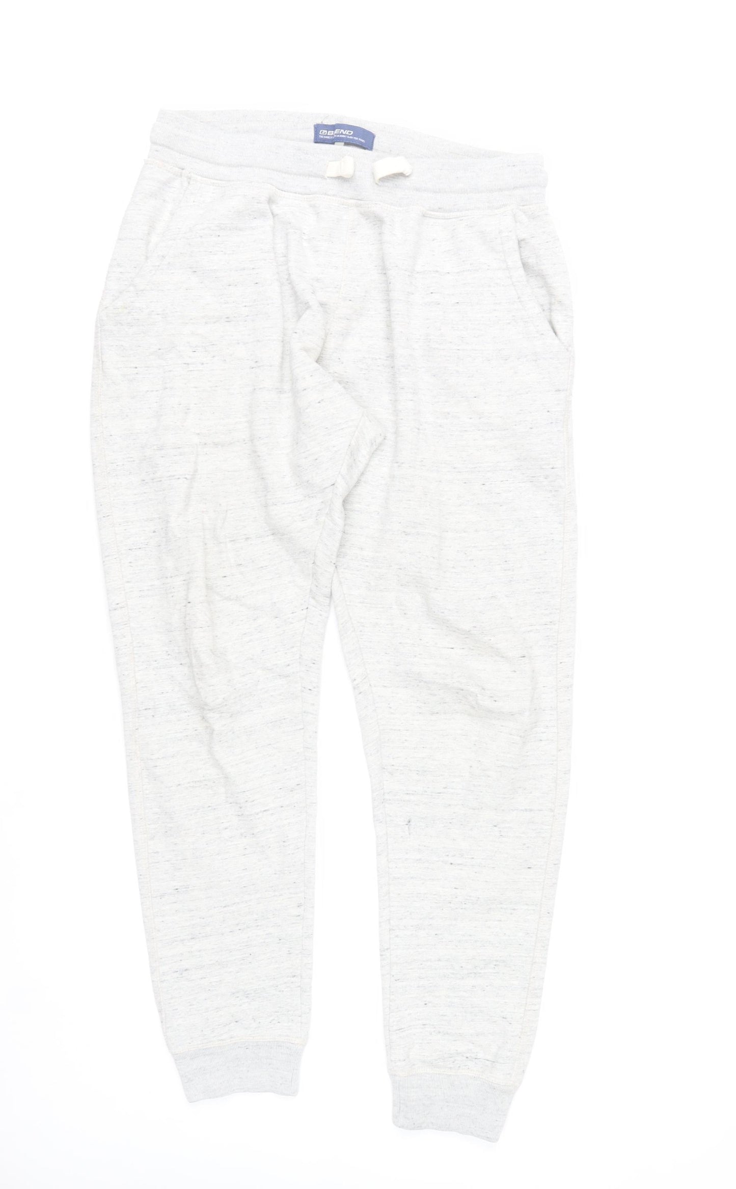 Blend Men’s Grey Joggers L Regular Fit Cotton Blend Casual Trousers