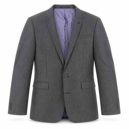 Next Men’s Grey Striped Suit Jacket 38R Regular Fit Business Blazer
