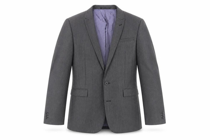 Next Men’s Grey Striped Suit Jacket 38R Regular Fit Business Blazer