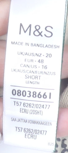 Marks and Spencer Womens Beige Cargo Trousers Size 20 Regular