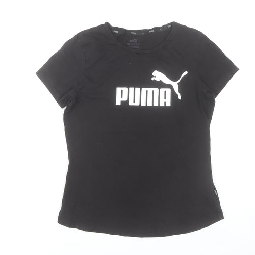 Puma Women's Black T-Shirt Size 12 Short Sleeve Crew Neck