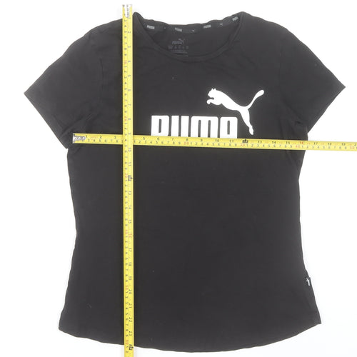 Puma Women's Black T-Shirt Size 12 Short Sleeve Crew Neck