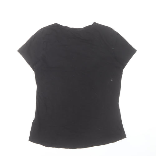 Puma Women's Black T-Shirt Size 12 Short Sleeve Crew Neck
