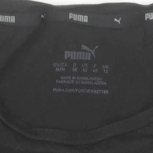 Puma Women's Black T-Shirt Size 12 Short Sleeve Crew Neck