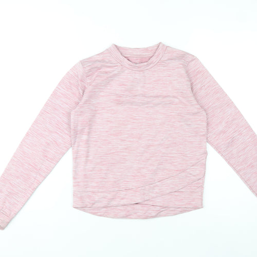 Souluxe Girls Pink Long Sleeve Activewear Top Age 10-11 Years Lightweight Stretch