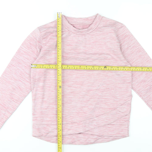 Souluxe Girls Pink Long Sleeve Activewear Top Age 10-11 Years Lightweight Stretch