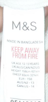 Marks and Spencer Girls Multicoloured Denim Dungaree Playsuit 12-13Y