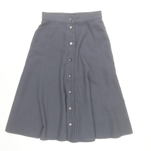 Marks and Spencer Women’s Grey Button Front A-Line Long Skirt Size 12