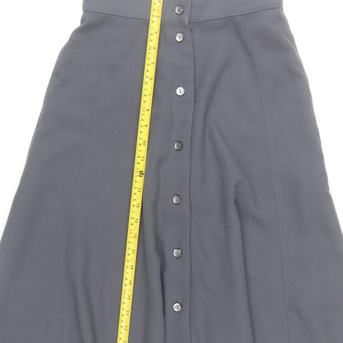 Marks and Spencer Women’s Grey Button Front A-Line Long Skirt Size 12