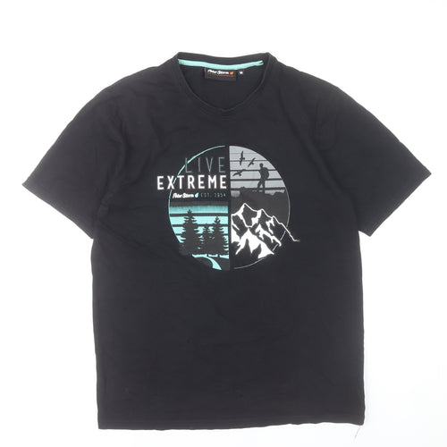 Peter Storm Men's Black Medium Graphic Outdoor Cotton T-Shirt
