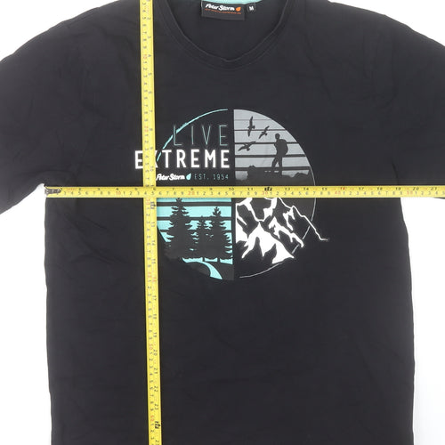 Peter Storm Men's Black Medium Graphic Outdoor Cotton T-Shirt
