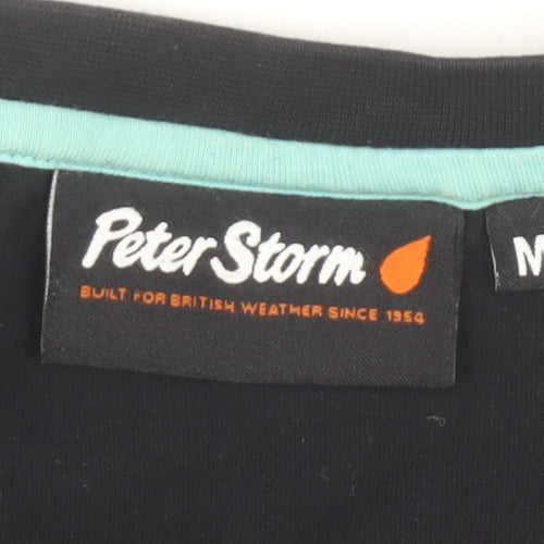 Peter Storm Men's Black Medium Graphic Outdoor Cotton T-Shirt