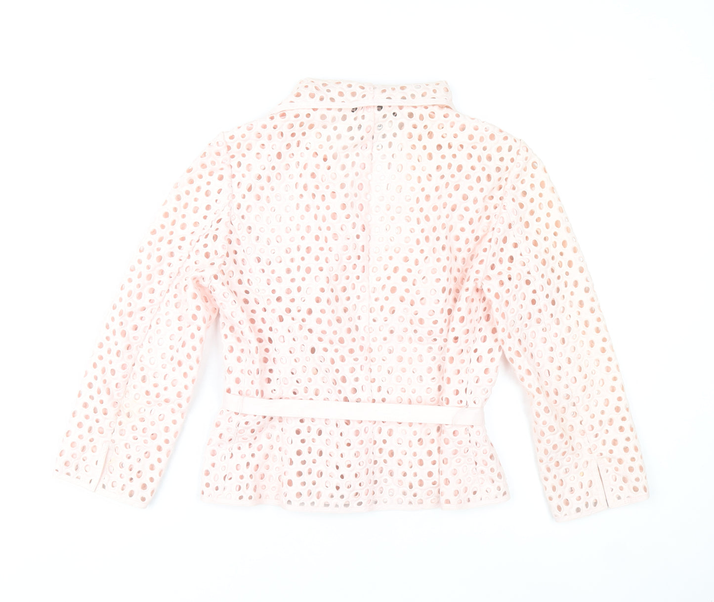 Carlisle Women Pink Polka Dot Cotton Blazer Jacket UK 4