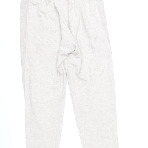 Adidas Men Grey L Sweatpants Tapered Fit Elastic Waist Pockets