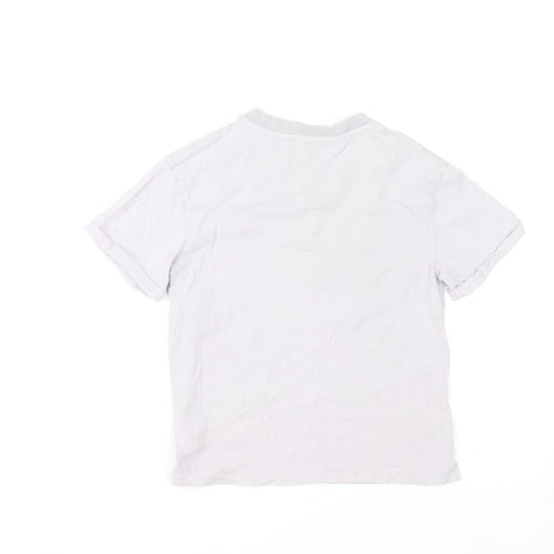 Next Girls White Dance Graphic T-Shirt Age 7 Years Cotton Short Sleeve