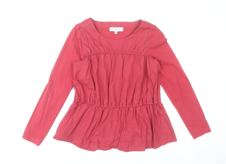 Carolyn Donnelly Womens Red Long Sleeve Tunic Blouse UK S