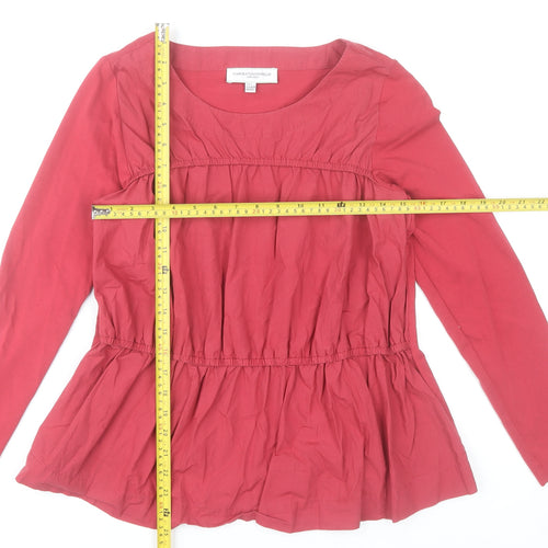 Carolyn Donnelly Womens Red Long Sleeve Tunic Blouse UK S