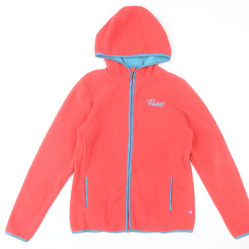 Protest Womens Pink Fleece Hooded Jacket Size 16 UK Full Zip