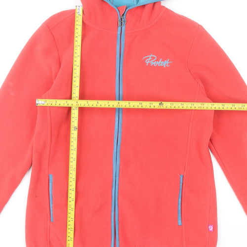 Protest Womens Pink Fleece Hooded Jacket Size 16 UK Full Zip