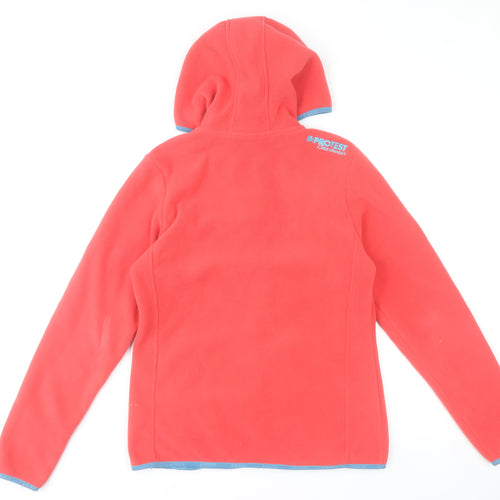 Protest Womens Pink Fleece Hooded Jacket Size 16 UK Full Zip